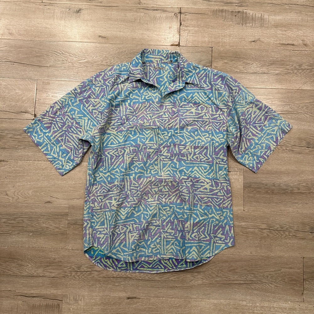 90s vintage short sleeve button up